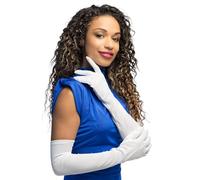 Boland - Guantes Los Angeles, extra largos, de tela brillante, estrella del pop, disfraz de Hollywood, accesorio para carnaval, fiesta temática o JGA