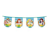 Boland guirnalda de 8 m 20 Maxi banderines 27 x 20 cm Beer Party Adulto, Multicolor, 54201