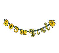 Boland- Guirnalda de Letras, Color Dorado y Negro, 130 cm (53251)