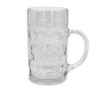 Boland - Jarra de Cerveza de Cristal, 1 litro | Jarra de cerveza para cumpleaños, fiestas de la cerveza y fiestas temáticas, vaso con asa