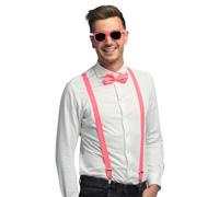 Boland - Juego de disfraces de 3 piezas, juego de accesorios con tirantes, gafas y pajarita, para festivales, JGA, carnaval y fiestas temáticas