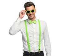 Boland - Juego de disfraces de 3 piezas, juego de accesorios con tirantes, gafas y pajarita, para festivales, JGA, carnaval y fiestas temáticas