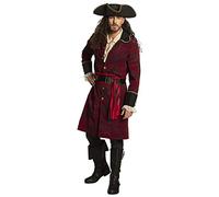 Boland- Kostüm Disfraz de pirata Typhoon para adulto, Color rojo, 50-52 (83765)