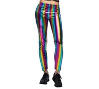 Boland - Leggings metálicos para carnaval, festivales, fiestas temáticas o para el día a día, pantalones elásticos brillantes para disfraces, años 80