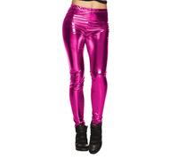 Boland - Leggings metálicos para carnaval, festivales, fiestas temáticas o para el día a día, pantalones elásticos brillantes para disfraces, años 80