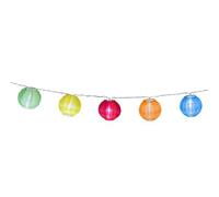 Boland - Luces LED de hadas con 10 farolillos de colores, 185 cm, decoración de fiesta para cumpleaños y carnaval