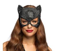 Boland - Máscara de gato Mirage con banda elástica, máscara facial brillante para carnaval, festival y fiesta temática, disfraz de animal de gato