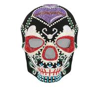 Boland - Máscara del Día de los Muertos con pedrería | Máscara facial para disfraces de terror, Halloween, Carnaval y fiestas temáticas, esqueleto, calavera