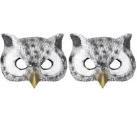 Boland - Media máscara, estampado realista, banda elástica, carnaval, Halloween, fiesta temática, disfraz, teatro, disfraz, accesorio (Paquete de 2)