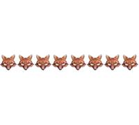 Boland 56732 - Media máscara zorro, estampado realista, máscara con banda elástica para carnaval o fiesta temática, accesorios para disfraces de animales, disfraces de fantasía