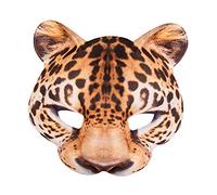 Boland 56731 - Media máscara leopardo, estampado realista, máscara con banda elástica para carnaval o fiesta temática, accesorio para disfraces de animales, disfraces de fantasía