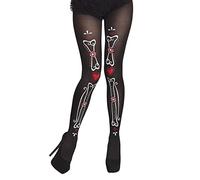 Boland Boland-23887 Flaca 02255-Medias (Talla, Floral, Color Negro/Blanco/Rojo, Taglia Unica (Ciao SRL 23887)