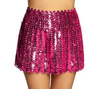 Boland - Minifalda con lentejuelas, talla única para adultos, cintura elástica, disco, disfraz, carnaval, fiesta de disfraces