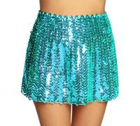 Boland - Minifalda con lentejuelas, talla única para adultos, cintura elástica, disco, disfraz, carnaval, fiesta de disfraces