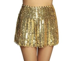 Boland - Minifalda con lentejuelas, talla única para adultos, cintura elástica, disco, disfraz, carnaval, fiesta de disfraces