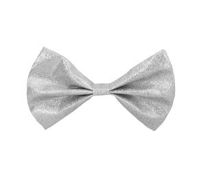 Boland - Pajarita con purpurina para adultos, color plateado, talla única, 53111