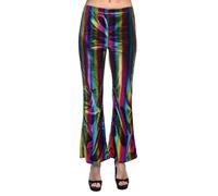 Boland - Pantalones acampanados para hombre o mujer, ideales para carnaval, festival o fiesta temática, hippies de pernera ancha