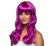 Boland - Peluca Chique, pelo sintético largo y liso con flequillo, peinado, EM, Mundial, accesorio, disfraz, accesorios, fiesta temática, carnaval