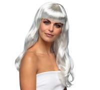 Boland - Peluca Chique, pelo sintético largo y liso con flequillo, peinado, EM, Mundial, accesorio, disfraz, accesorios, fiesta temática, carnaval