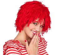 Boland - Peluca Fuzz | Peluca roja desgreñada para disfraces de payaso y duende