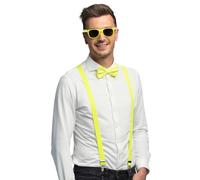 Boland - Juego de disfraces de 3 piezas, juego de accesorios con tirantes, gafas y pajarita, para festivales, JGA, carnaval y fiestas temáticas