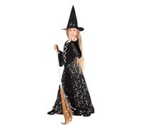 Boland - Set de disfraces de bruja magica para niños, vestido largo con sombrero, disfraces para carnaval, halloween o fiesta tematica