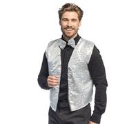 Boland - Set de disfraz para adultos, chaleco y pajarita con lentejuelas, accesorios para disfraces, carnaval, Nochevieja, fiesta temática