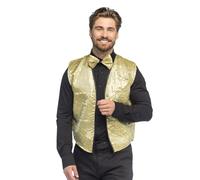 Boland - Set de disfraz para adultos, chaleco y pajarita con lentejuelas, accesorios para disfraces, carnaval, Nochevieja, fiesta temática