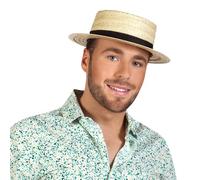 Boland Sombrero de canotier pajita para adulto (Paquete de 2)