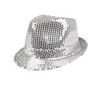 Boland - Sombrero de lentejuelas, unisex, vestido de discoteca, accesorio, carnaval, disfraz, fiesta de disfraces, fiesta temática