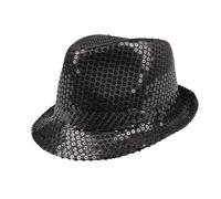Boland - Sombrero de lentejuelas, unisex, vestido de discoteca, accesorio, carnaval, disfraz, fiesta de disfraces, fiesta temática