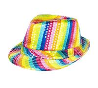 Boland - Sombrero de lentejuelas, unisex, vestido de discoteca, accesorio, carnaval, disfraz, fiesta de disfraces, fiesta temática