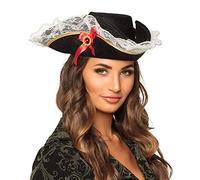 Boland- Sombrero pirata Stacey para adultos, Color negro, talla única (81928) , color/modelo surtido