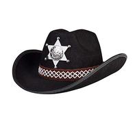 Boland 04106 Sombrero del sheriff de los niños, Tamaño único, negro