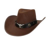 Boland - Sombrero de vaquero Wyatt con cinta, sombrero western para fiestas temáticas, carnaval, accesorios para disfraces de carnaval, despedidas de soltero