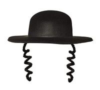 Boland - Sombrero para adulto, sombrero con rizos en las sienes, tocado, sacerdote, religión, accesorio, disfraz, carnaval, mascarada