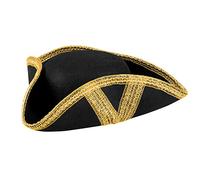 Boland - Sombrero pirata, para adultos, bucanero, capitán, sombrero tricornio (Paquete de 4)