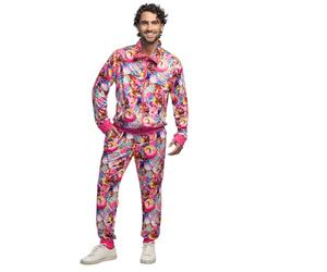 Boland - Traje de chándal para hombre, bola de discoteca, atuendo de los años 80, chándal para carnaval, fiesta