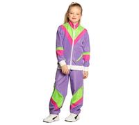 Boland - Disfraces de niños de los 80 chándal con bolsillos, chaqueta y pantalón, varias tallas, traje de camping, jogging suit, assi suit, estilo retro, disfraz de grupo, fiesta de lema, carnaval