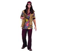 Boland-BOL83591 Willow Disfraz Hippie de hijo de flores de sauce hombre adulto, color marrón, L (54/56) (Ciao Srl BOL83591)