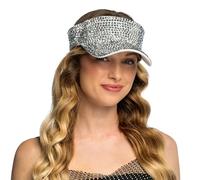 Boland - Visera Glam, gorra para adultos, gorra de los años 90 para festivales, carnaval o fiestas temáticas retro