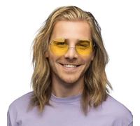Boland - XL Gafas de fiesta Hippie, gafas para adultos, gafas divertidas, festival, carnaval, fiesta de disfraces