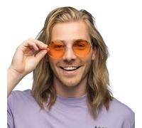 Boland - XL Gafas de fiesta Hippie, gafas para adultos, gafas divertidas, festival, carnaval, fiesta de disfraces