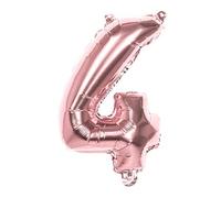 Boland- Zahl Globo de Aluminio, Color Oro Rosa. (21924)