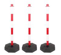 Bolardo de barrera duradero: poste delineador de tráfico de alta visibilidad for control de multitudes y gestión de estacionamiento(Red,85cm 3pcs)