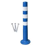 Bolardo de bloqueo para plazas de aparcamiento, Cono de acero for demarcación tráfico (1 unidad), 75 cm alto, antiestrés, PU(Blue)