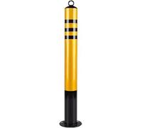 Bolardo de bloqueo para plazas de aparcamiento, Cono de tráfico acero amarillo, barrera seguridad, poste delineador reflectante nocturno for entrada vehículos y aceras