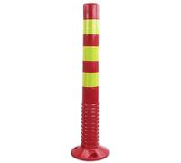 Bolardo de estacionamiento, poste de estacionamiento con collares reflectantes, poste de tráfico de plástico, columna de desviación de carretera de 75 cm para estacionamiento, tráfico rodado