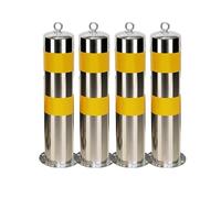 Bolardo de estacionamiento reflectante con pernos de anclaje, barrera de seguridad duradera para entrada y control de tráfico