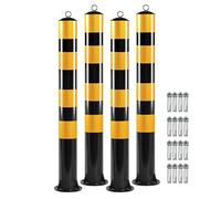 Bolardo de seguridad 39 pulgadas for entradas vehículos, poste barrera estacionamiento for control tráfico, entrada(4pcs)